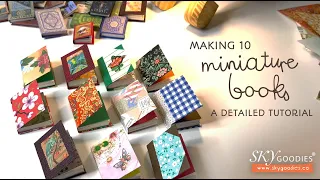 Mini Book Binding Marathon! Make 10 miniature books with us. Step-by-step detailed tutorial