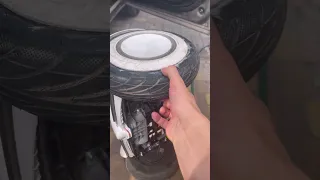 Как накачать колесо на героскутере если оно спустили