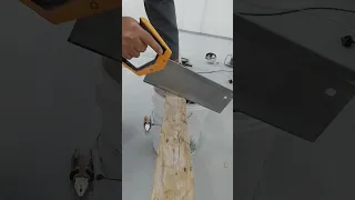 no good cross cut saw🪚😆 #carpenter #metaldoor #woodendoor #nosalary