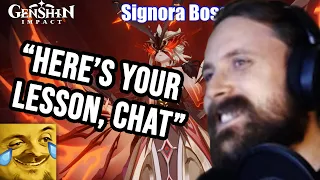 Forsen Reacts to Genshin Impact - Signora Boss Fight (Crimson Witch vs Aether)