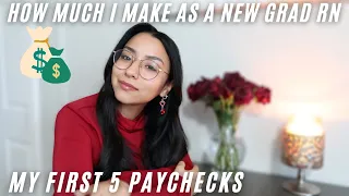 HOW MUCH I MAKE AS A NEW GRAD REGISTERED NURSE: first paychecks, night differential, $75/hr?!