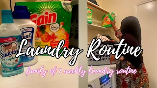 Weekly Laundry Routine| Family of 7 laundry routine🧺