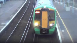 Southern Electrostar 377-442 arriving at Hove 12th February 2016