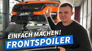 Frontspoiler Milotec Einbau  | 03 Skoda Optik Boost 🟠⚫