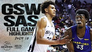 Golden State Warriors vs San Antonio Spurs Full Game Highlights | July 10, 2022 | SL | FreeDawkins