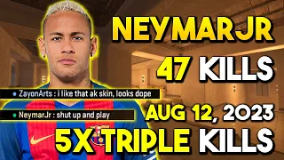 NeymarJr 47Kills on Mirage - 5x Triple Kills & Quadro Kill - FACEIT 5V5 RANKED - Aug 12, 2023