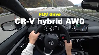 2024 HONDA CR-V hybrid touring AWD POV drive