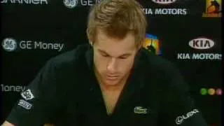 Roddick Interview v Federer Australian Open 07