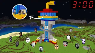 SURVIVAL PAW PATROL HOUSE WITH 100 NEXTBOTS in Minecraft - Gameplay - Coffin Meme