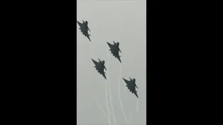 J-20 jets fly in formation in Airshow China