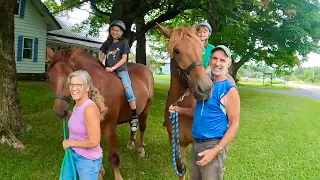 DUKE & EARL'S FIRST TIME BEING RIDDEN BY OUR BRAVE GRANDDAUGHTERS!! #526