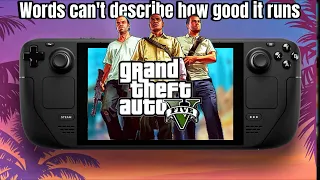 GTA V on Steam Deck | 80 FPS | SteamOs | SSD |