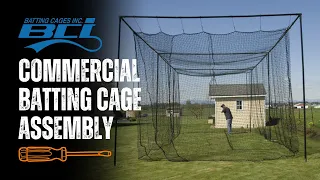 Commercial Style Baseball and Softball Batting Cage Assembly - Batting Cages Inc