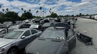 German Car Section at Junkyard in Sacramento - BMW Audi Mercedes-Benz Volkswagen Jaguar Volvo