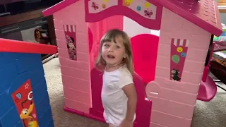 My Little Baby Sisters Disney Minnie Mouse Indoor/Outdoor Playhouse!! Clubhouse!! So Cute!!!