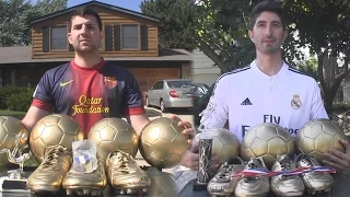 Cristiano Ronaldo vs. Messi - Trophy Battle | In Real Life!