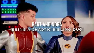 bart and nora being a chaotic sibling duo for 2 minutes and 29 seconds straight