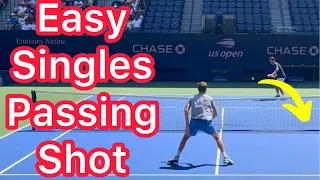 How To Easily Pass Your Singles Opponent At Net (Medvedev vs Fritz Tennis Strategy)