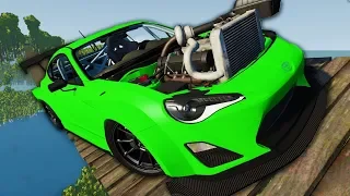 I Put a Huge Engine in a Tiny Car - BeamNG Drive