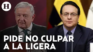 AMLO lamenta el asesinato de Fernando Villavicencio, candidato a la Presidencia de Ecuador