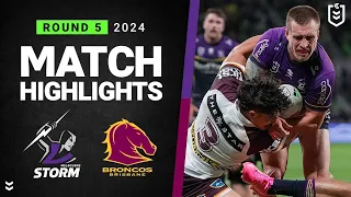 NRL 2024 | Storm v Broncos | Match Highlights