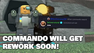 Commando will get reworked really soon? TDS (Roblox)