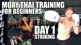 Muay Thai Training For Beginners | Day 1 - Striking