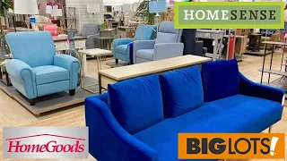 HOME SENSE HOMEGOODS BIG LOTS FURNITURE SOFAS CHAIRS TABLES SHOP WITH ME SHOPPING STORE WALK THROUGH