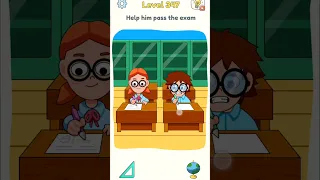 DOP 3 Gameplay Level 347 Help him pass the Exam #shorts #gaming