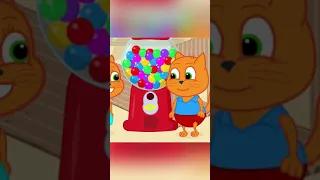 Cats Family in English -  Gumball Machine Cartoon for Kids