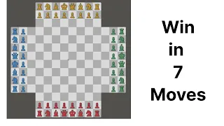 How to Win 4 Player Chess in 7 Moves