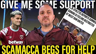 Scamacca frustrated with West Ham tactics | Striker unhappy with lack of support | Paqueta needed