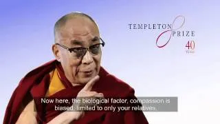 Can compassion be trained or taught?  His Holiness the Dalai Lama, Templeton Prize 2012
