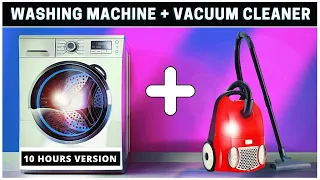 ★ 10 hours Vacuum cleaner sound + washing machine (Dark screen) Relax, Find Sleep, soothe a baby