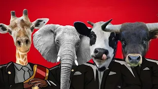 Giraffe & Elephant & Cow & Bull - Coffin Dance Meme ( COVER )