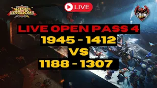 LIVE PASS 4 1945 1412 VS 1188 1307 !!! (RISE OF KINGDOMS)