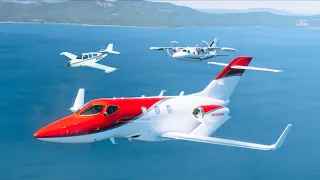 Epic Formation Flight with our F33A Bonanza, Honda Jet, & Mitsubishi MU-2!