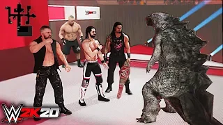 WWE 2K20 Custom Story - The Shield Saves WWE From Monster Godzilla ft. Lesnar, Vince (Concept)