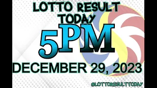 Lotto Result Today 5pm December 29, 2023 Ez2 Swertres