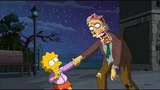 The Simpson Lisa holding a zombie's hand because she thought it was Homer's.