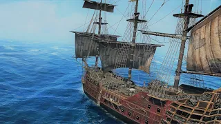 Assassin's Creed Black Flag Queen Anne's Revenge Ship Mod Gameplay Naval Combat 4k 60 FPS