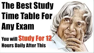 The Best Time Table For Studies | You will Study At least for 12 Hours In a Day