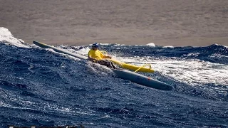 Epic Maui to Lanai downwind outrigger surfing