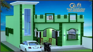 3 Room 3D House Design With Layout Plan | 30x38 House Plan | Gopal Architecture