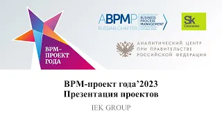 IEK GROUP | BPM-проект года 2023 (запись от 13.04.2023)