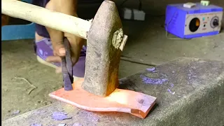 how to make knife from engle patti ~ blacksmithing | forging a knife