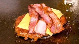 Cheese bacon hamburger - Korean street food