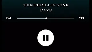 RAYE - THE THRILL IS GONE ( karaoke version )  @RAYEofficial