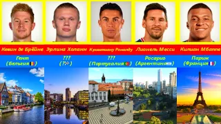 Cities of Birth of Famous Footballers