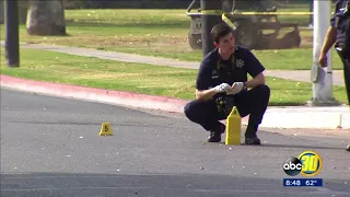 One man is in custody after a shooting at a market in Southwest Fresno